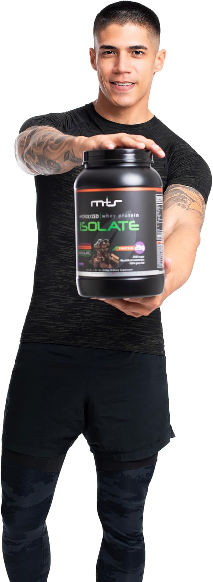 M+S Hydrolyzed Whey Protein Isolate – 25g Protein Low Carb 0g Sugar Grass Fed Whey Isolate Powder with Stevia - Chocolate Flavor - 2.05 lb