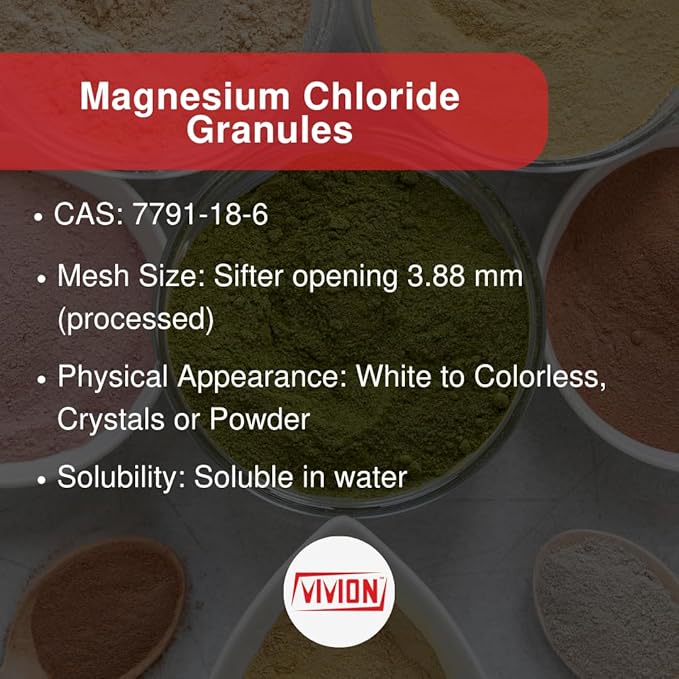 Magnesium Chloride - 1 kg (2.2 lb) - FG Nigari Bittern Sea Salt - Food Grade Firm Tofu Coagulant - Mineral Salt Tablet Capsule Supplement Excipient &amp Buffering Agent