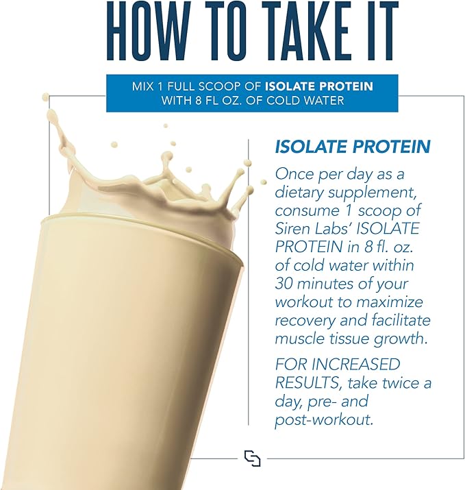 Isolate Premium Whey Protein Powder Keto Isolate and Hydrolysate with Amino Acids Including Glutamine for Lean Muscle Growth and Recovery - Vanilla Ice Cream (30 Servings)