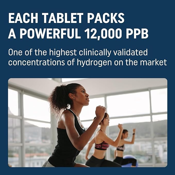 HydroLite Molecular Hydrogen Tablets for Drinking Water with Magnesium | Highest Concentration H2 12000 PPB | Energy Booster Enhance Performance &amp Recovery | Made in USA 30 Tablets (Raspberry)