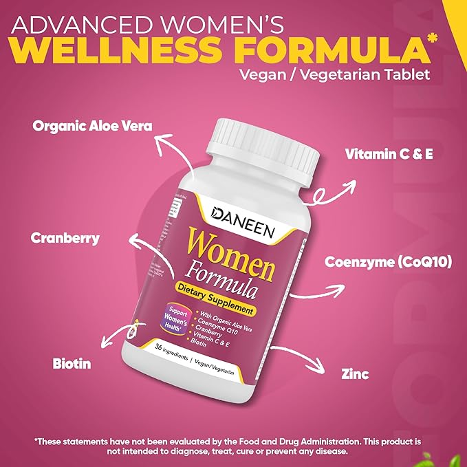 Daily Multivitamin for Women - 36 Essential Ingredients - 90 Tablets - Vitamins for Women Multivitamin for Overall Wellness