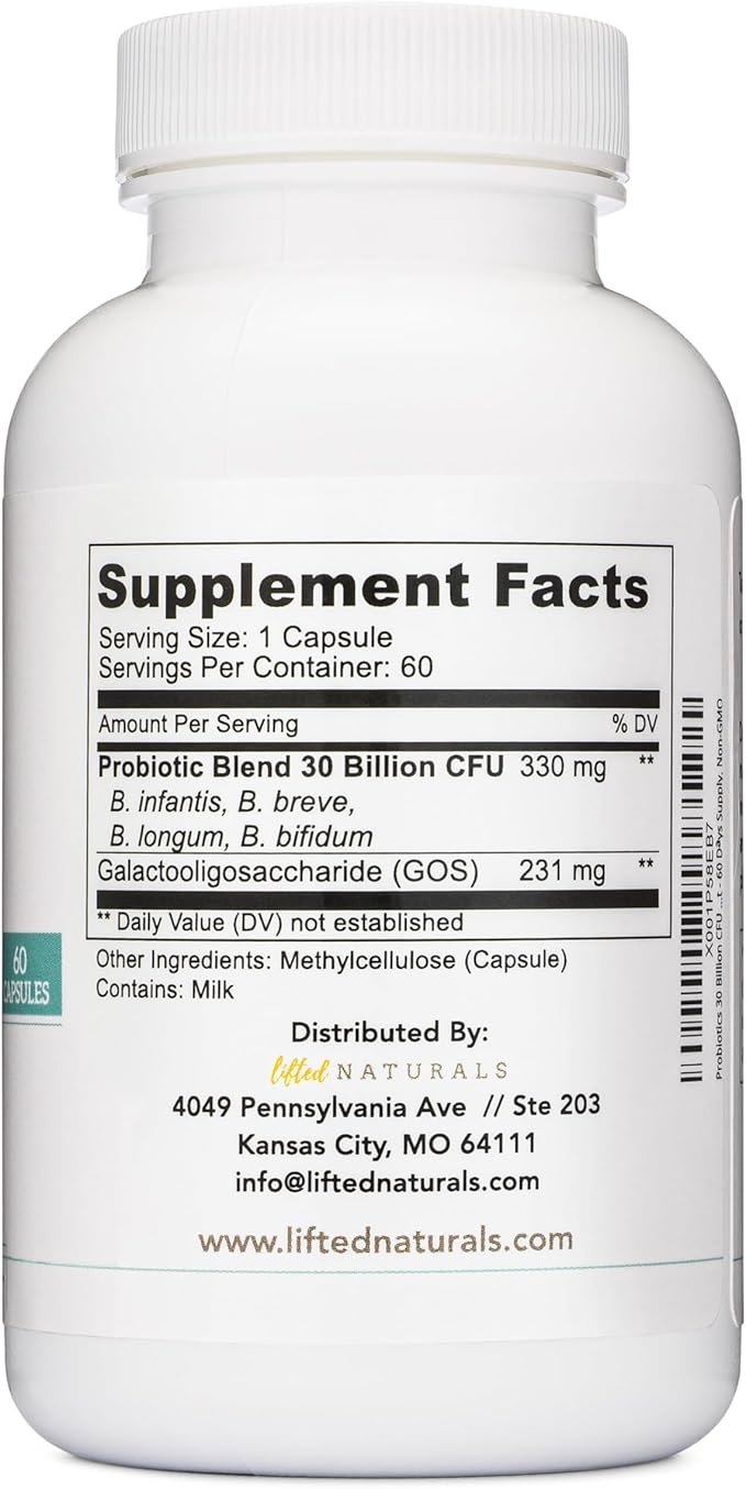 Probiotics 30 Billion CFU - Bifidus Mood Support Supplement w/prebiotics &amp probiotics for Women and Men - Mood &amp Digestion Support- Histamine Free - Natural Mood Boost - 60 Days Supply Non-GM
