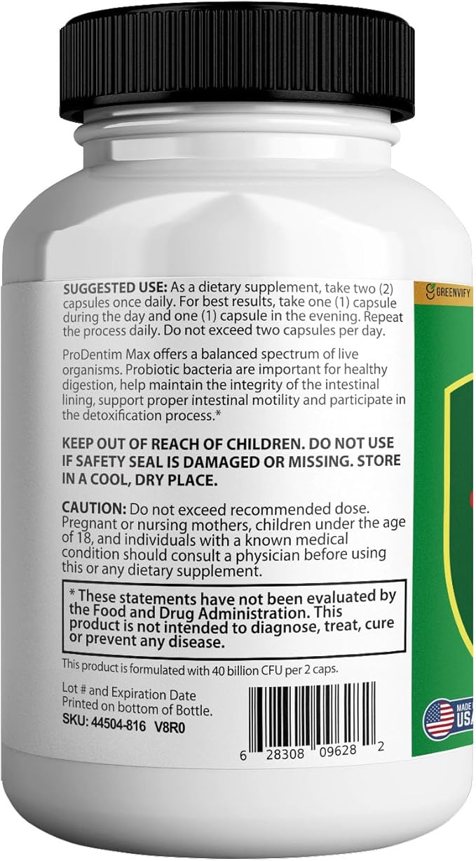 Dentatix Max Pro for Gums and Teeth Health &amp Fresh Breath - 40 Billion CFU Advanced Oral Probiotics for Mouth Bad Breath Capsule Supplement (10)