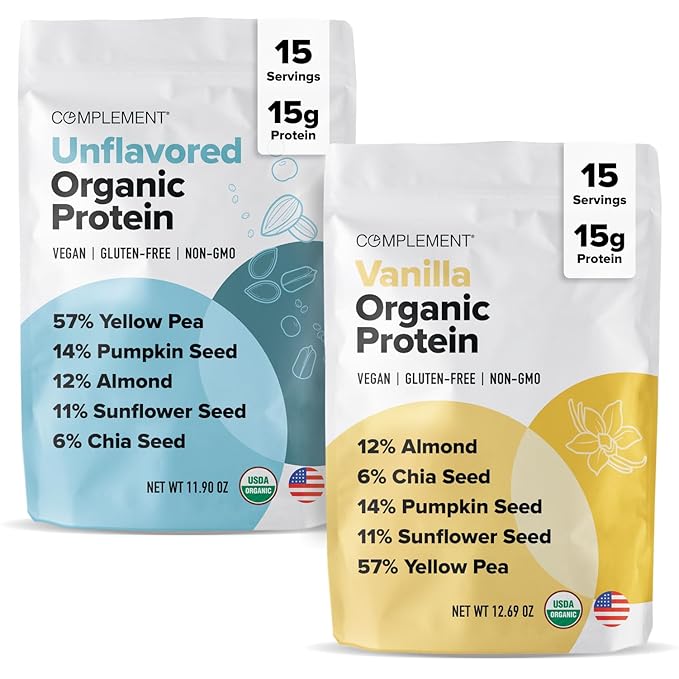 Complement Unflavored (15 Servings) + Vanilla (15 Servings) Protein Bundle