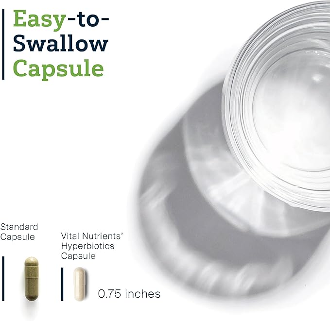 Hyperbiotics Vital Nutrients IBS Probiotic | Reduce Symptoms of IBS* | Clinically Studied Vegan probiotic for IBS Relief from Bloating Gas Diarrhea &amp Abdominal Discomfort* | 30 Capsules