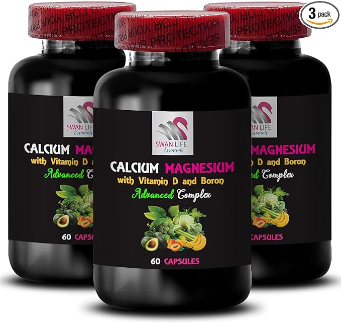 Calcium Magnesium Supplement - Magnesium Powder Natural Pills Vitamin D Formula Natural Pills Power Formula Supplement Potassium Potassium Combo Women’s Support 3Bot