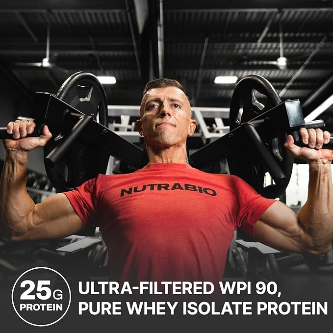 NutraBio 100% Whey Protein Isolate Protein Powder 25g Protein with Complete Amino Acid Profile Soy and Gluten Free Low Carb and Low Calorie Whey Protein Powder Cookies &amp Cream 5 Lbs.