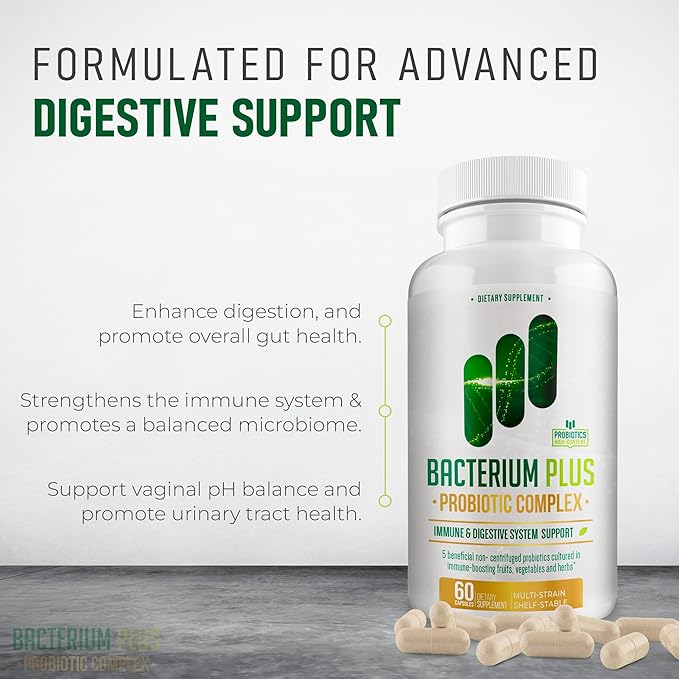 Bacterium Plus Natural Product Vegetarian Capsules General Well-Being - 60 Count - Pack of 1