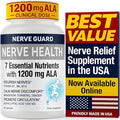Nerve Health Supplement with 1200 mg Alpha Lipoic Acid to Fortify Nerve Health and Function in Fingers Hands Toes &amp Feet – 1200mg ALA Vitamins B12 B6 &amp B1 Magnesium – 30 Capsules