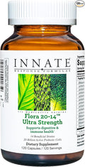 Innate Response Formulas Flora 20-14 Ultra Strength - Probiotic Supplement with 20 Billion CFU - 14 Probiotic Strains - Vegetarian and Non-GMO - Made Without 9 Food Allergens - 120 Capsules