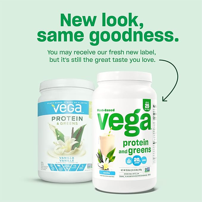 Vega Premium Sport Protein Vanilla Protein Powder &amp Protein and Greens Protein Powder