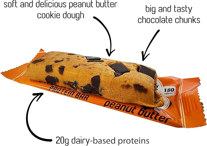 AtLast! Peanut Butter Protein Bars – Low Carb Keto-Friendly High Protein Gluten-Free Low Sugar Snack – 20g Protein Only 3g Net Carbs – Box of 12