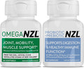 Omega-3 Natural Joint Relief Supplement Natural Muscle Support Green-Lipped Mussel Oil Joint Support No Fishy Aftertaste 60 Softgels Plus one Bottle of Probiotic+Prebiotic 30 Capsules