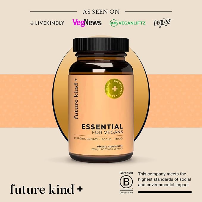 Future Kind Multivitamin Bundle - Vegan Complete Multivitamin and Vegan Essential Multivitamin - Vegan Vitamin B12 Omega 3 and Vitamin D3 - Complete Multivitamin 42 Vitamins in 1 for Men and Women