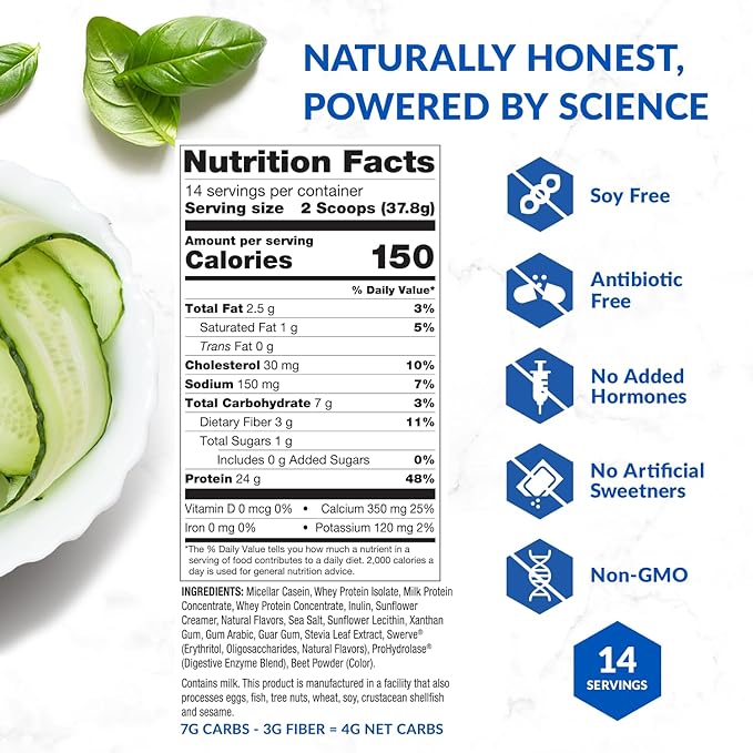 BioTrust Low Carb Protein Powder – Delicious Whey &amp Casein Blend from Grass-Fed Hormone Free Cows – Non GMO Gluten Free (Strawberry Banana)