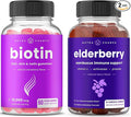 NutraChamps Biotin Gummies and Elderberry Gummies Bundle