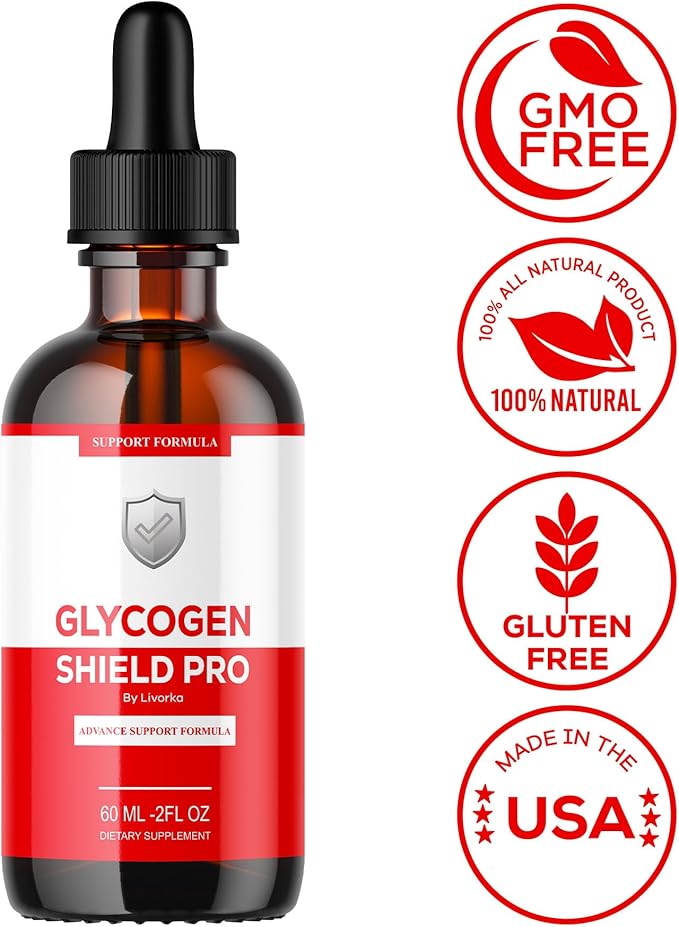 (2 Pack) Glycogen Shield Pro - Glycogen Shield Pro Drops GlycogenShield Pro Drops GlycogenShield Pro Support Glycogen Shield Pro Support Glycogen Shield Pro Supplement 2 Bottles for 60 Days