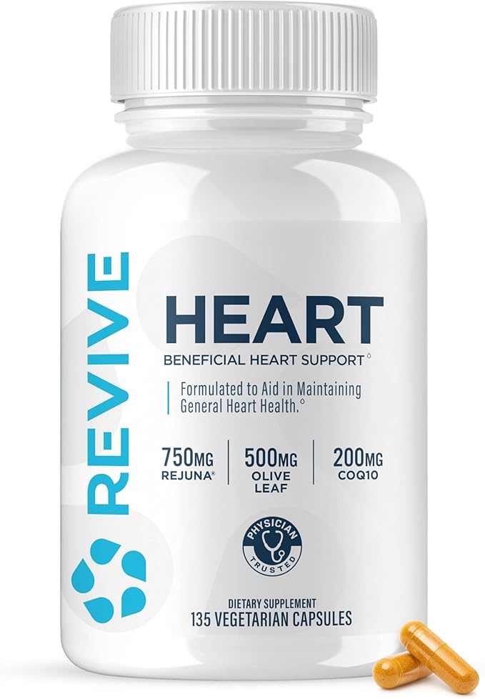 Revive MD Natural Liver Cleanse Detox &amp Repair &amp Heart Support Supplement Bundle
