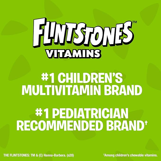 Flintstones Children's Multivitamin Plus Iron Chewable Tablets 60-Count (Pack of 3)