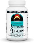 Source Naturals Activated Quercetin - Plant-Derived Bioflavonoid Complex - Seasonal &amp Immune Defense - 100 Tablets