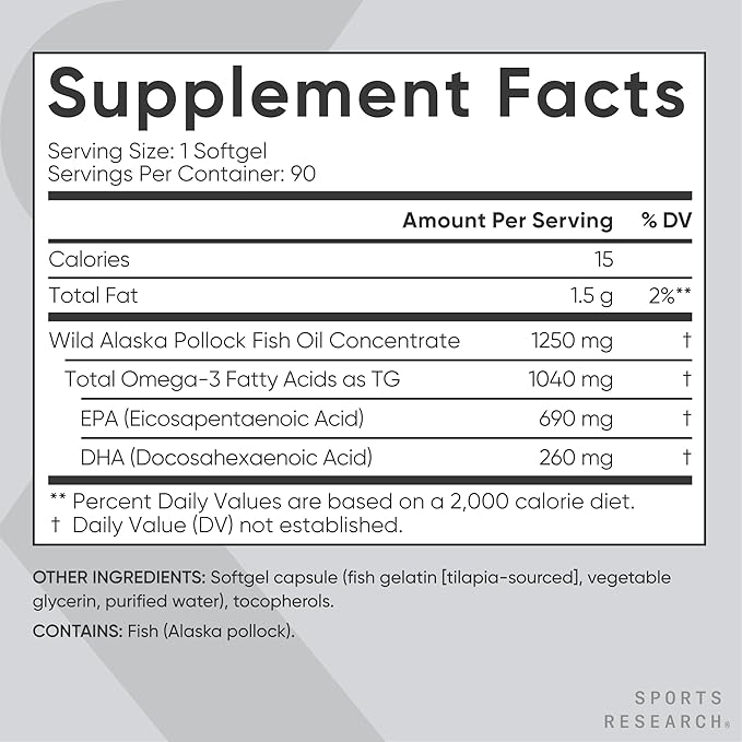 Sports Research® Multivitamin Pack - 23 Essential Vitamins &amp Minerals with CoQ10 &amp Iodine - Daily Nutrient Support + Omega-3 Fish Oil 1250 + Collagen Peptides - Hydrolyzed Type 1 &amp 3 Colla