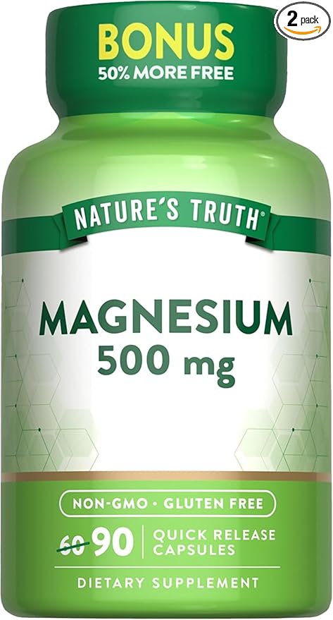Nature's Truth Magnesium Oxide 500mg (Pack of 2)
