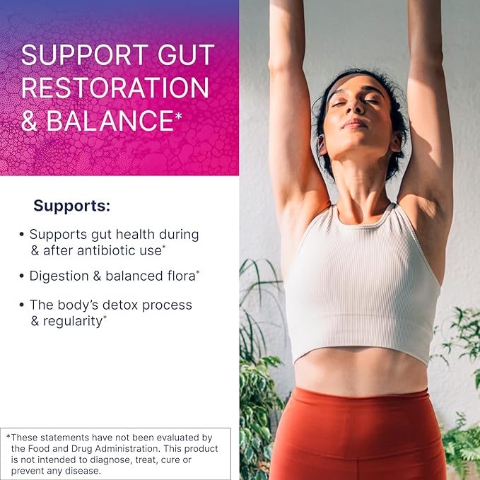 Microbiome Labs RestorFlora PD - Men's &amp Women's Probiotics for Digestive Health &amp Gut Reset - Spore Based Saccharomyces Boulardii Probiotics to Help Restore Microbial Balance (21 Capsules)