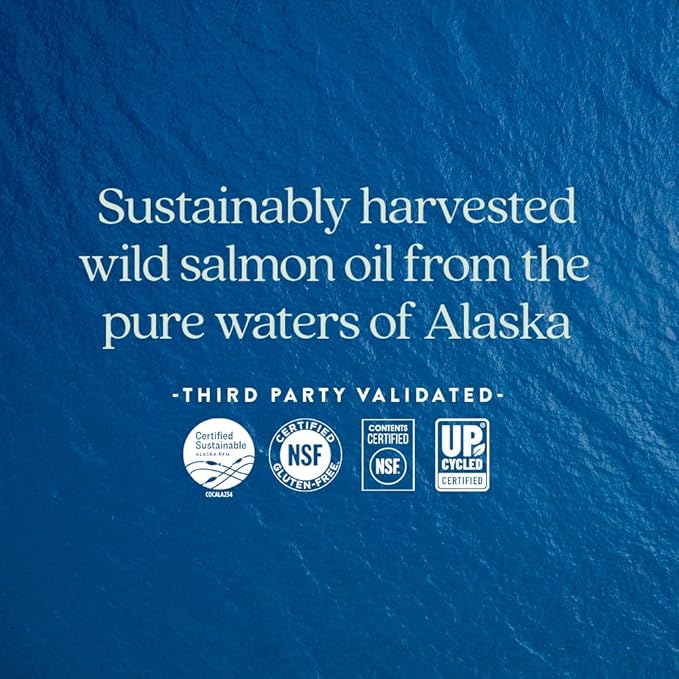 New Chapter Wholemega Fish Oil Supplement Tiny Capsules 2000mg per Serving Clinically Proven Wild Alaskan Salmon Oil with Omega-3 + Vitamin D3 + Astaxanthin 500mg Each - 90 Count