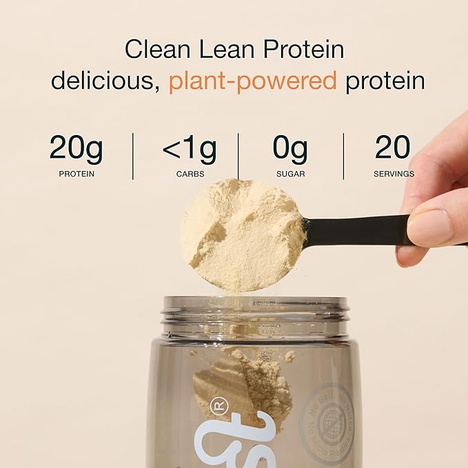 Nuzest Vegan Pea Protein Powder - Clean Lean Protein 20 Servings 20g Protein Wild Strawberry Protein Shake Mix + Sports Shaker Bottle 24oz