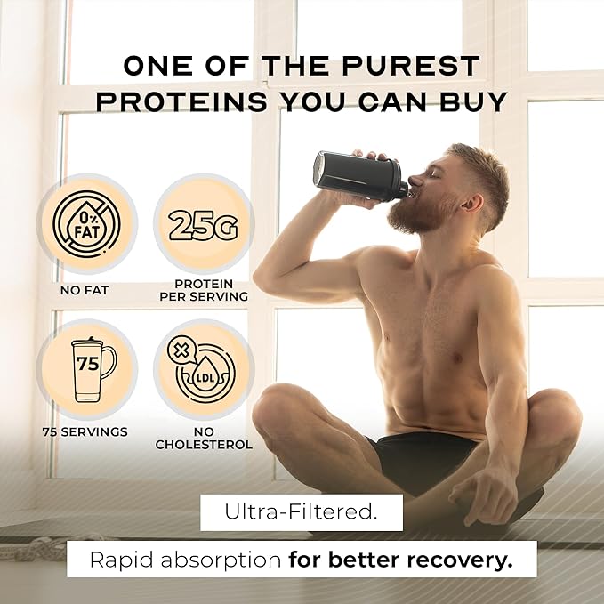 Muscle Feast Grass-Fed Whey Protein Isolate All Natural Hormone Free Pasture Raised Whey Isolate Protein Powder for Men and Women Clean Gluten-Free Delicious Isolate Protein - Vanilla 5lb