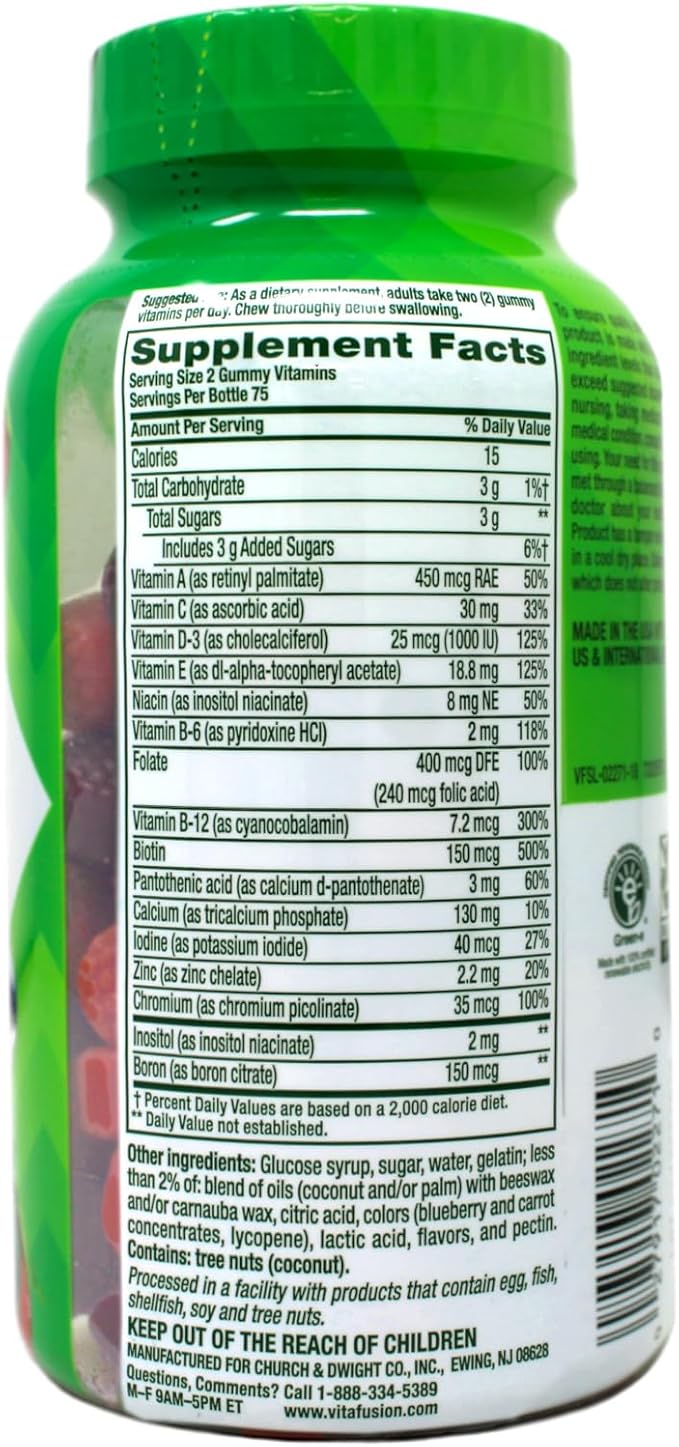Vitafusion Womens Complete Multivitamin Adult Gummies Mixed Berries - 150 Ea 3 Pack