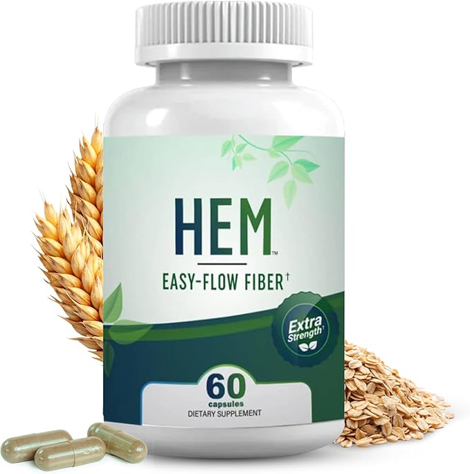 Easy-Flow Fiber – Plant-Based Oat Fiber Supplement for Constipation Bloating and Gas Relief | Gentle Digestion and Hemorrhoid Support | Non-Psyllium Gluten-Free (Pack of 1)