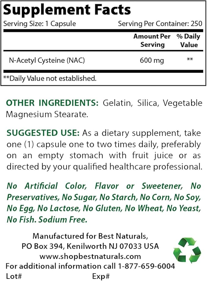 Best Naturals Biotin 10000 mcg &amp NAC 600 mg