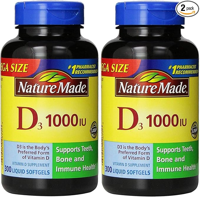 Nature Made® Vitamin D3 1000 IU 600 Softgels