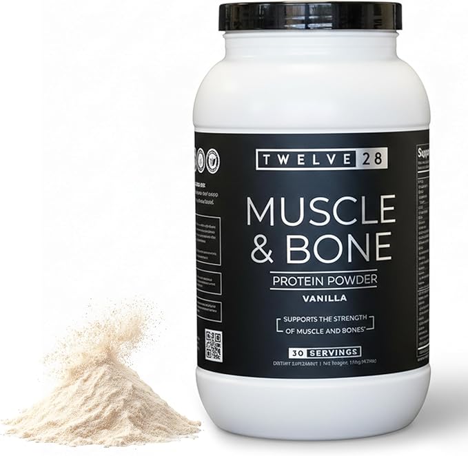 Wellness Muscle &amp Bone Protein Powder – Daily Nutrition for Active Lifestyles Muscle Support Bone Health Easy-to-Mix Vegan-Friendly &amp Vanilla Flavor – 30 Servings