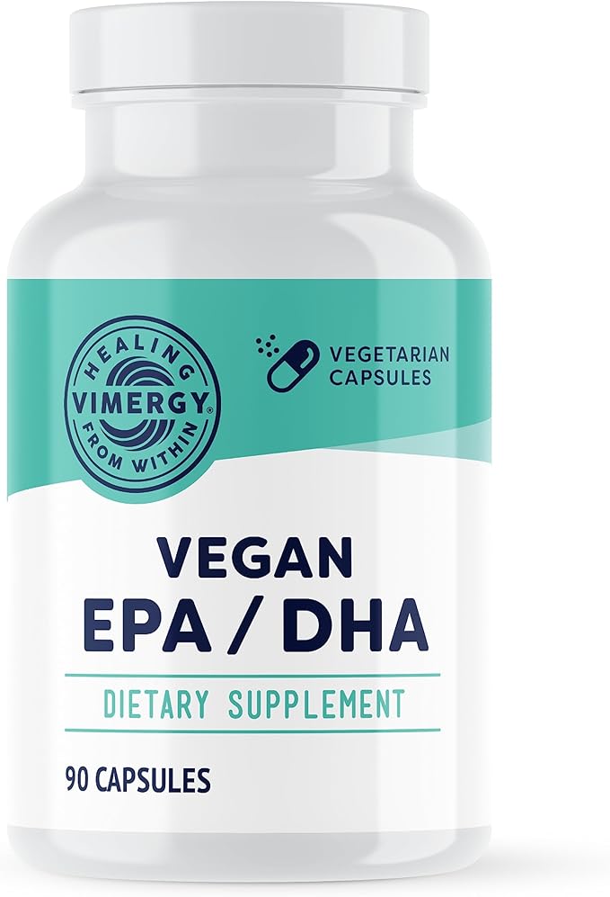 Vimergy EPA/DHA – Promotes Brain &amp Eye Health* – Supports Joints &amp Cardiovascular Health* – Kosher Vegan &amp Gluten-Free – 90 Capsules