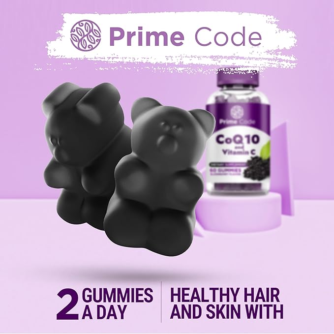 Prime Code Calcium Gummies for Women &amp Men with Magnesium Vitamin B12 Vitamin K2 &amp Vitamin D3 CoQ10 200mg &amp Vitamin C 250mg Gummies