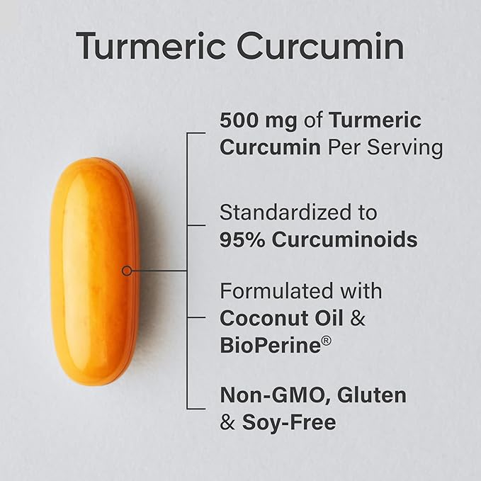 Sports Research® Turmeric Curcumin C3 Complex® w/BioPerine Black Pepper Extract &amp Organic Coconut Oil - Standardized 95% Curcuminoids · Non-GMO · Gluten Free - 120 Count Softgels