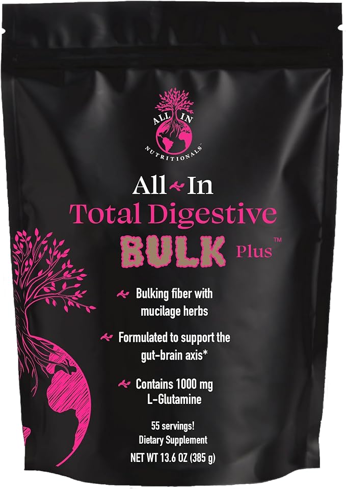 All In Nutritionals Total Digestive Bulk Powder-55 Servings Per Pouch! A Unique and Beneficial Digestive Support Formula.