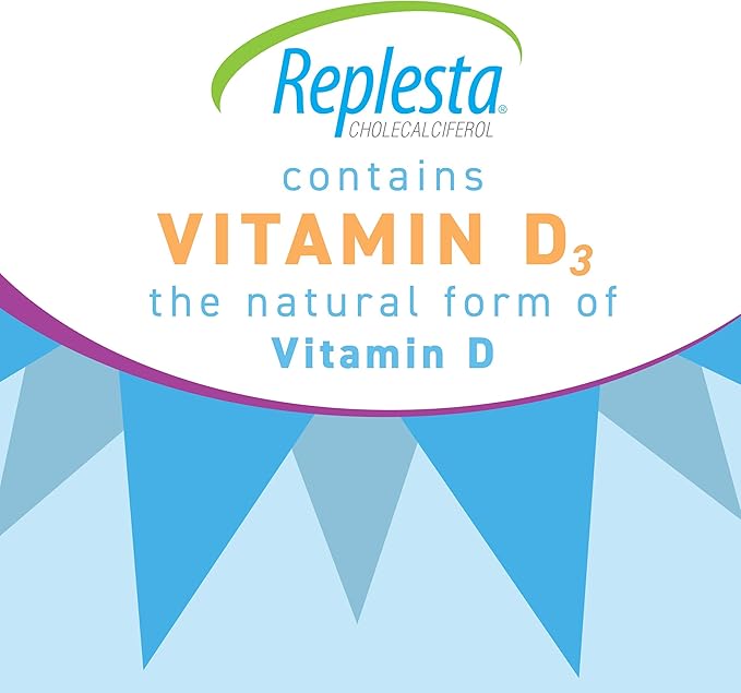Replesta 50000 IU Vitamin D3 Cholecalciferol for Vitamin D Deficiency Once-Weekly Chewable Wafer Non-GMO Natural Orange Flavor 4 Pack (Pack of 2)