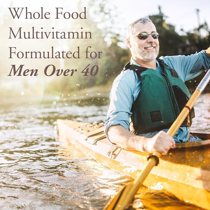 Garden of Life Organics Whole Food Multivitamin - Men 40+ 120 Tablets Vegan Mens Multi for Health &amp Well-Being Certified Organic Whole Food Vitamins &amp Minerals for Men Over 40 Mens Vitamin(Pa