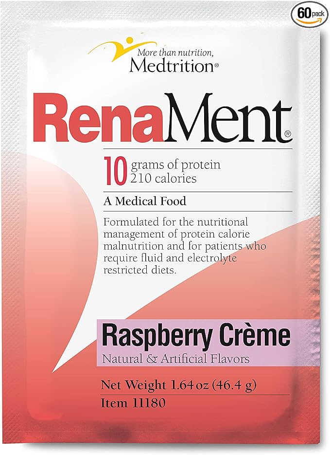Medtrition Renament Raspberry Crème Protein Powder Shake 1.64 oz 60 Pack