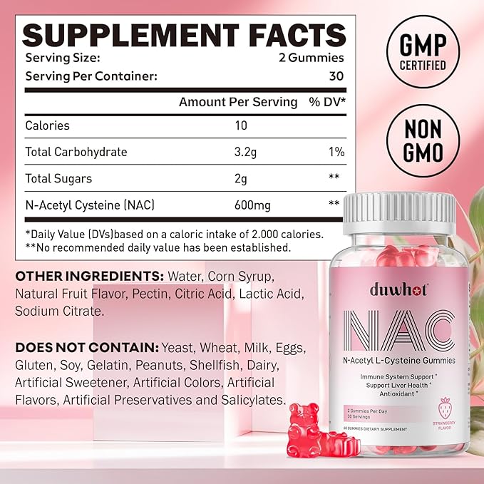 NAC &amp NAD+ Gummies NAC &amp NAD Supplement for Antioxidant &amp Immune Support