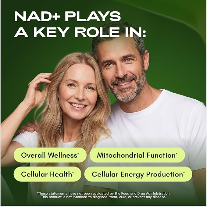 Liposomal NAD Supplement with Resveratrol – NMN Supplement Alternative – Third-Party Tested – 30-Day Supply – Advanced NAD+ Resveratrol