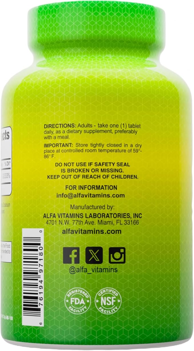 ALFA VITAMINS Biotin 10000 mcg High Potency Vitamin B7 Supplement for Hair Skin &amp Nail Support – 60 Tablets (2-Pack)