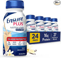 Ensure Plus Vanilla Nutrition Shake With Fiber | Meal Replacement Shake | Ready to Drink | 16g Protein and 27 Vitamins and Minerals | 8 fl oz - 24 Pack