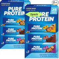 Pure! Protein Bars Variety Pack High Protein Nutrition Bars Minimal Sugar Gluten Free Snack Bars for Energy Support 25 Count (Pack of 2) – Chocolate Peanut Butter Chocolate Deluxe Chewy Chocolat