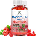 Sugar Free Magnesium Glycinate Gummies 500mg Magnesium Glycinate with 200mg Magnesium Malate Taurate Oxide COQ10 Vitamin B6 and D3 Sleep &amp Calm Support 60 Raspberry Gummies