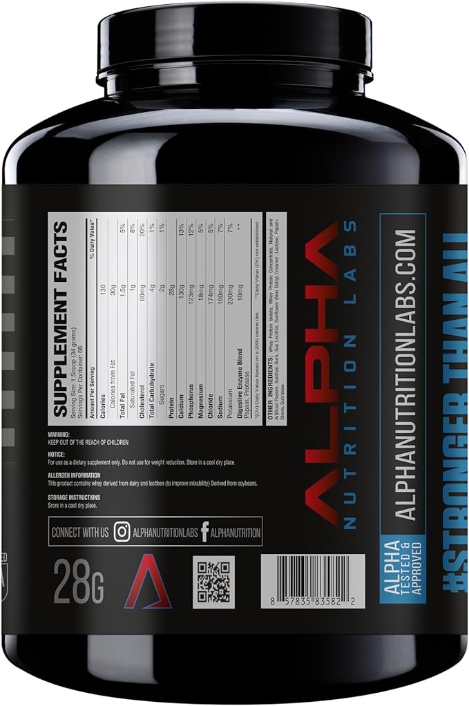 Whey Isolate Protein Powder - Vanilla Flavor 28g of Protein Low Carb Keto-Friendly