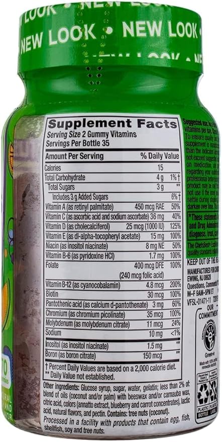 Multi Vites Gummy Vitamins Compatible with Vitafusion Vitamin A B12 B6 C D &amp E Delicious Berry Peach and Orange Flavors Gummies Pack 10 700 Count